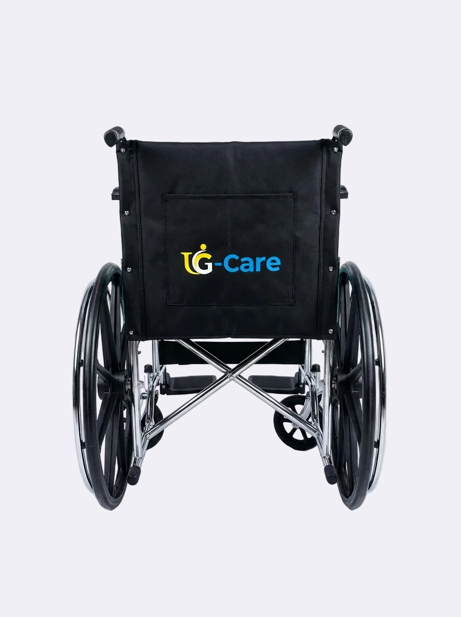 Wheelchair with 'UG-Care' logo on a white background