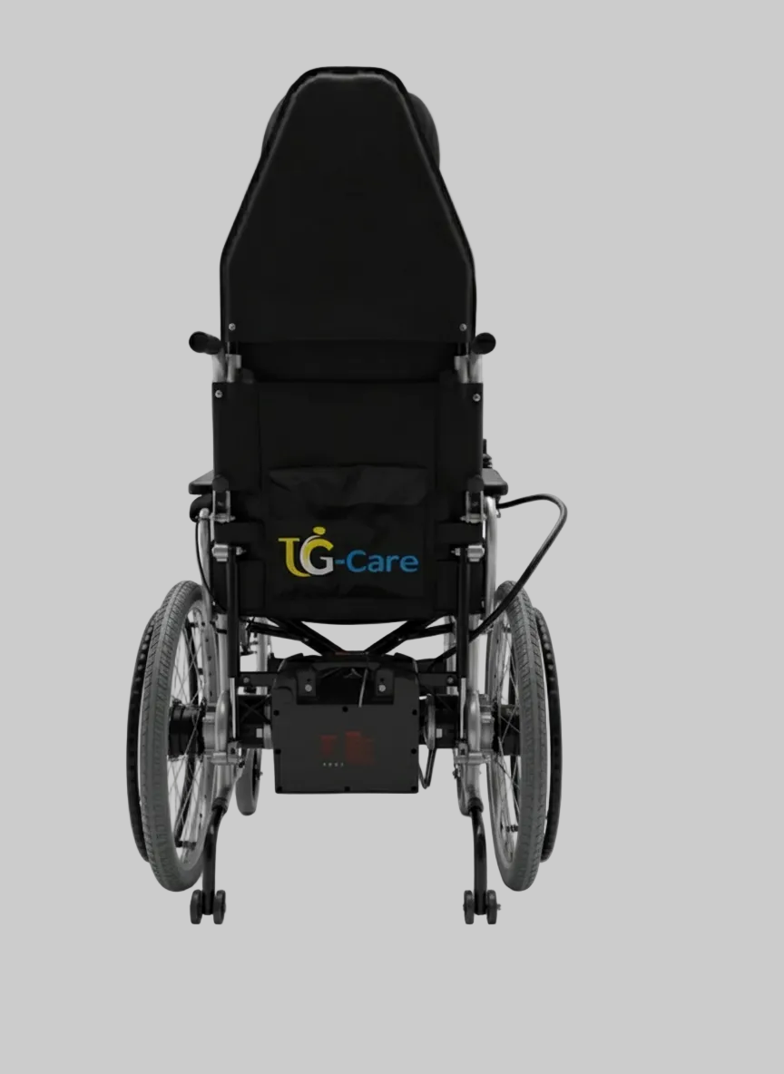 Wheelchair with 'LG Care' logo on a white background