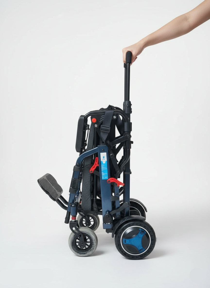 Aluminum Electric Wheelchair with Lithium Battery ( Back Controller)