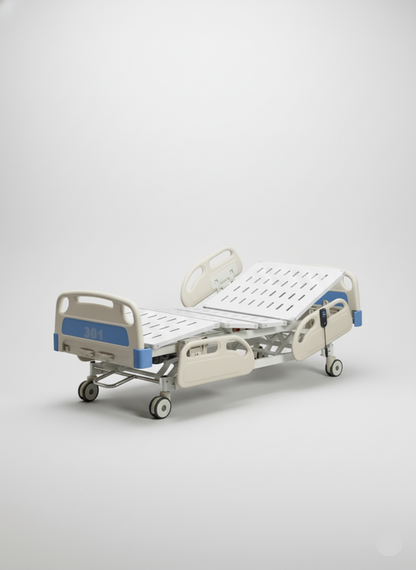 Hospital bed on a white background