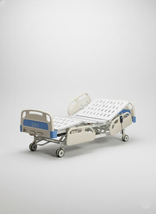 Hospital bed on a white background